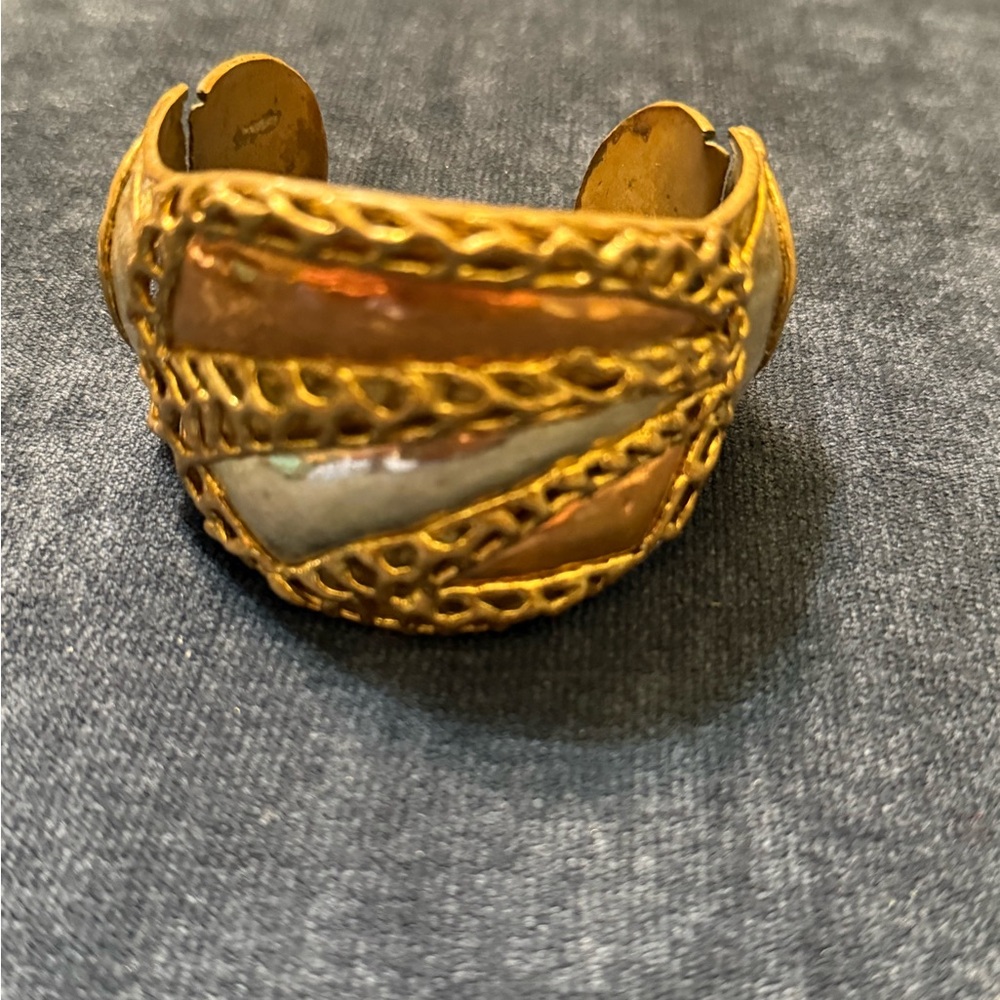Gold and Cuff Bracelet